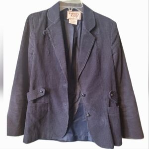 Vintage Country Craft Cordoruy Navy Blue Blazer Jacket